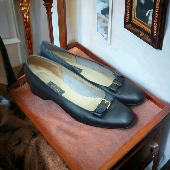 Bally Swiss - Shoes Pertisa Black Leather Size 10 - Picture 2 of 11